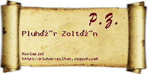 Pluhár Zoltán névjegykártya
